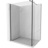 Mexen Kioto Duschwand Walk-in 150 x 30 cm, transparent, schwarz - 800-150-212-70-00-030