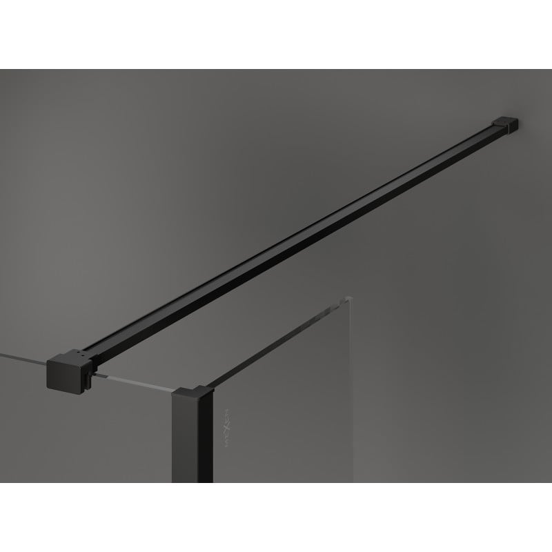 Mexen Kioto Duschwand Walk-in 155 x 30 cm, transparent, schwarz - 800-155-212-70-00-030