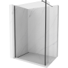 Mexen Kioto Duschwand Walk-in 150 x 40 cm, transparent, schwarz - 800-150-212-70-00-040