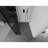 Mexen Kioto Duschwand Walk-in 120 x 30 cm, schwarzer Rahmen, schwarz - 800-120-212-70-70-030