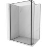 Mexen Kioto Duschwand Walk-in 160 x 30 cm, schwarzer Rahmen, schwarz - 800-160-212-70-70-030