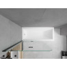 Mexen Cubik Rechteckige Badewanne 160 x 70 cm mit Verkleidung und 2-flügeligem Paravent 80 cm, transparent, schwarz