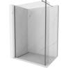 Mexen Kioto Duschwand Walk-in 105 x 40 cm, transparent, Gun Metal - 800-105-212-95-00-040