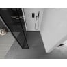 Mexen Kioto Duschwand Walk-in 130 x 30 cm, schwarzer Rahmen, Gun Metal - 800-130-212-95-70-030