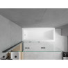 Mexen Cubik Rechteckige Badewanne 160 x 70 cm mit Verkleidung und 3-fach Faltwand 120 cm, transparent, schwarz