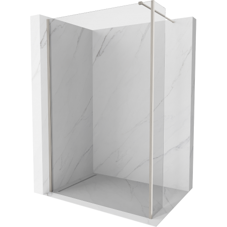 Mexen Kioto Duschwand Walk-in 150 x 30 cm, transparent, gebürsteter Nickel - 800-150-212-97-00-030