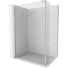 Mexen Kioto Duschwand Walk-in 145 x 40 cm, transparent, gebürsteter Nickel - 800-145-212-97-00-040