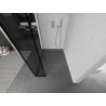 Mexen Kioto Duschwand Walk-in 160 x 40 cm, schwarzer Rahmen, gebürsteter Nickel - 800-160-212-97-70-040