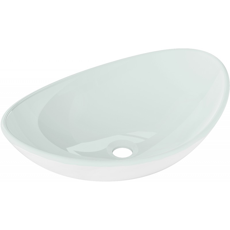 Mexen Sonia Tischplatte Einbauwaschbecken aus Glas 54 x 37 cm, weiß - 24145430