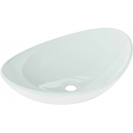 Mexen Sonia Glas-Waschtischschüssel 54 x 37 cm, weiß - 24145430