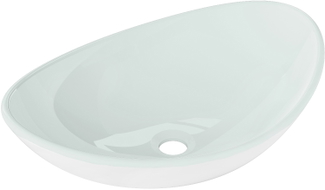 Mexen Sonia Tischplatte Einbauwaschbecken aus Glas 54 x 37 cm, weiß - 24145430