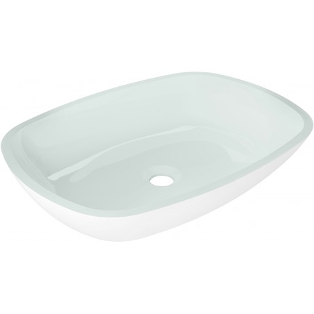 Mexen Araks Glaswaschbecken Aufsatzbecken 54 x 39 cm, weiß - 24155430