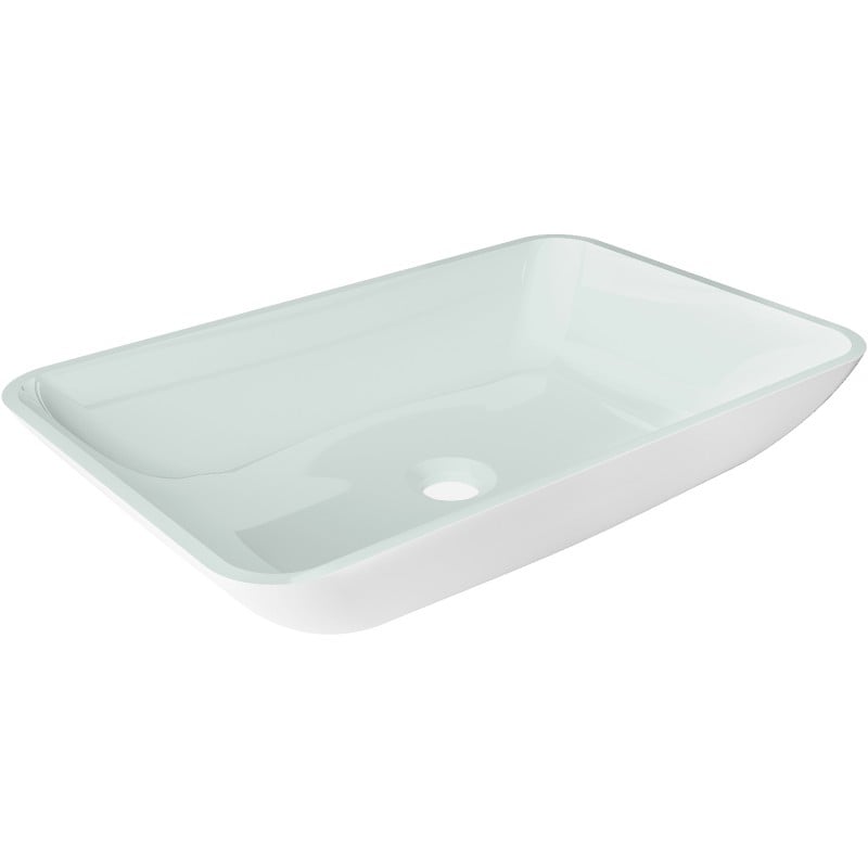 Mexen Megan Glas-Waschbecken zur Aufsatzmontage 56 x 36 cm, weiß - 24135630