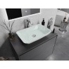 Mexen Megan Glas-Waschbecken zur Aufsatzmontage 56 x 36 cm, weiß - 24135630