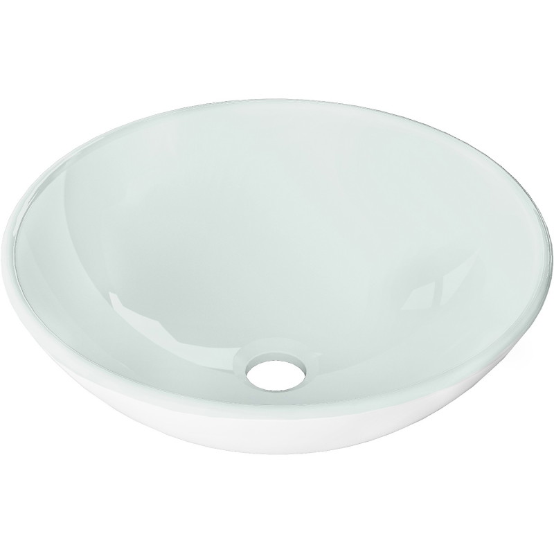 Mexen Mira Glas-Waschtischaufsatz 42 x 42 cm, weiß - 24124230
