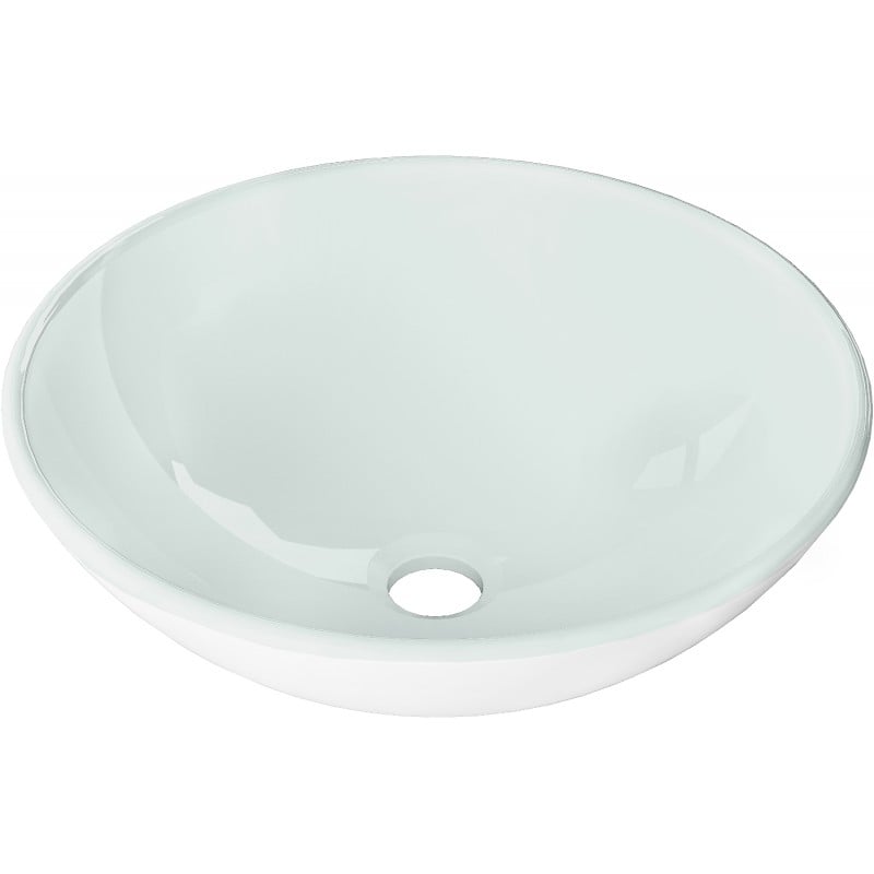 Mexen Mira Glaswaschbecken Aufsatzwaschbecken 42 x 42 cm, weiß - 24124230