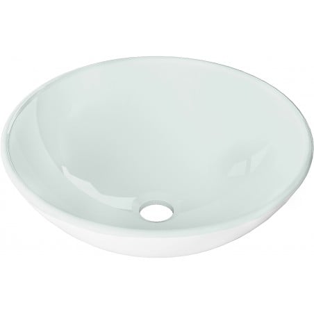 Mexen Mira Glaswaschbecken Aufsatzwaschbecken 42 x 42 cm, weiß - 24124230