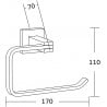 Mexen Vane Toilettenpapierhalter, Chrom - 7020933-00