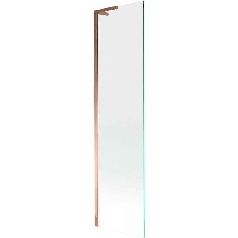 Mexen Next L Badewannen-Faltwand 1-flügelig 50 x 150 cm, transparent, Roségold - 895-050-000-03-00-60