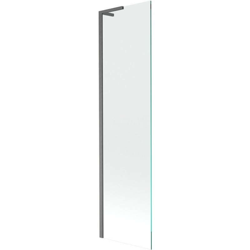 Mexen Next L Badewannenabtrennung 1-flügelig 50 x 150 cm, transparent, gebürstetes Gun Gray - 895-050-000-03-00-66