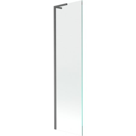Mexen Next L Badewannenabtrennung 1-flügelig 50 x 150 cm, transparent, gebürstetes Gun Gray - 895-050-000-03-00-66