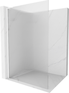 Mexen Kioto L Duschwand Walk-in 80 x 200 cm, Streifen, weiß - 800-080-103-20-09
