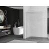 Mexen Kioto L Duschwand Walk-in 110 x 200 cm, Streifen, weiß - 800-110-103-20-09