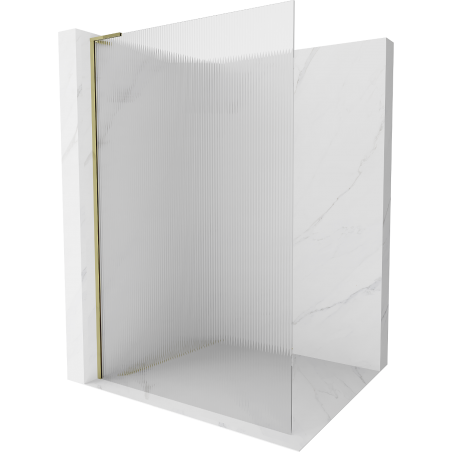 Mexen Kioto L Duschwand Walk-in 70 x 200 cm, Streifen, Gold - 800-070-103-50-09