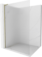 Mexen Kioto L Duschwand Walk-in 100 x 200 cm, Streifen, Gold - 800-100-103-50-09