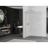 Mexen Kioto L Duschwand Walk-in 80 x 200 cm, Streifen, gebürstetes Gold - 800-080-103-55-09