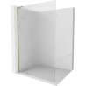 Mexen Kioto L Duschwand Walk-in 90 x 200 cm, Streifen, gebürstetes Gold - 800-090-103-55-09