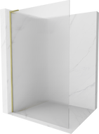 Mexen Kioto L Duschwand Walk-in 120 x 200 cm, Prägungen, gebürstetes Gold - 800-120-103-55-09