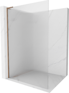 Mexen Kioto L Duschwand Walk-in 80 x 200 cm, Streifen, Roségold - 800-080-103-60-09