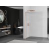 Mexen Kioto L Duschwand Walk-in 80 x 200 cm, Prägungen, gebürstetes Kupfer - 800-080-103-65-09