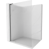 Mexen Kioto L Duschwand Walk-in 70 x 200 cm, Streifen, schwarz - 800-070-103-70-09