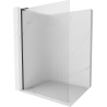 Mexen Kioto L Duschwand Walk-in 110 x 200 cm, Streifen, schwarz - 800-110-103-70-09