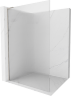 Mexen Kioto L Duschwand Walk-in 90 x 200 cm, Streifen, gebürstetes Nickel - 800-090-103-97-09