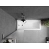 Mexen Next L Badewannenabtrennung 1-flügelig 50 x 150 cm, matt, gebürstetes Gun Gray - 895-050-000-03-30-66