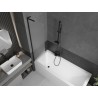Mexen Next L Badewannenabtrennung 1-flügelig 50 x 150 cm, satiniert, schwarz - 895-050-000-03-30-70