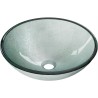 Mexen Mira Glas Aufsatzwaschbecken 42 x 42 cm, silber - 24124211