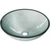 Mexen Mira gläsernes Aufsatzwaschbecken 42 x 42 cm, silber - 24124211