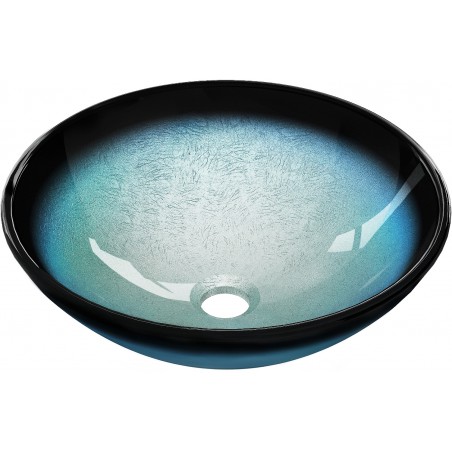 Mexen Mira glaswaschbecken zum Aufsetzen 42 x 42 cm, blau - 24124247