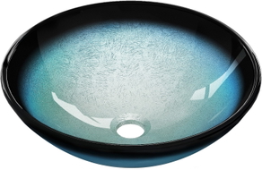 Mexen Mira Glaswaschbecken zur Aufsatzmontage 42 x 42 cm, blau - 24124247