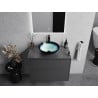 Mexen Mira Glaswaschbecken zur Aufsatzmontage 42 x 42 cm, blau - 24124247