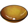 Mexen Mira Glaswaschbecken zur Aufsatzmontage 42 x 42 cm, Gold - 24124250
