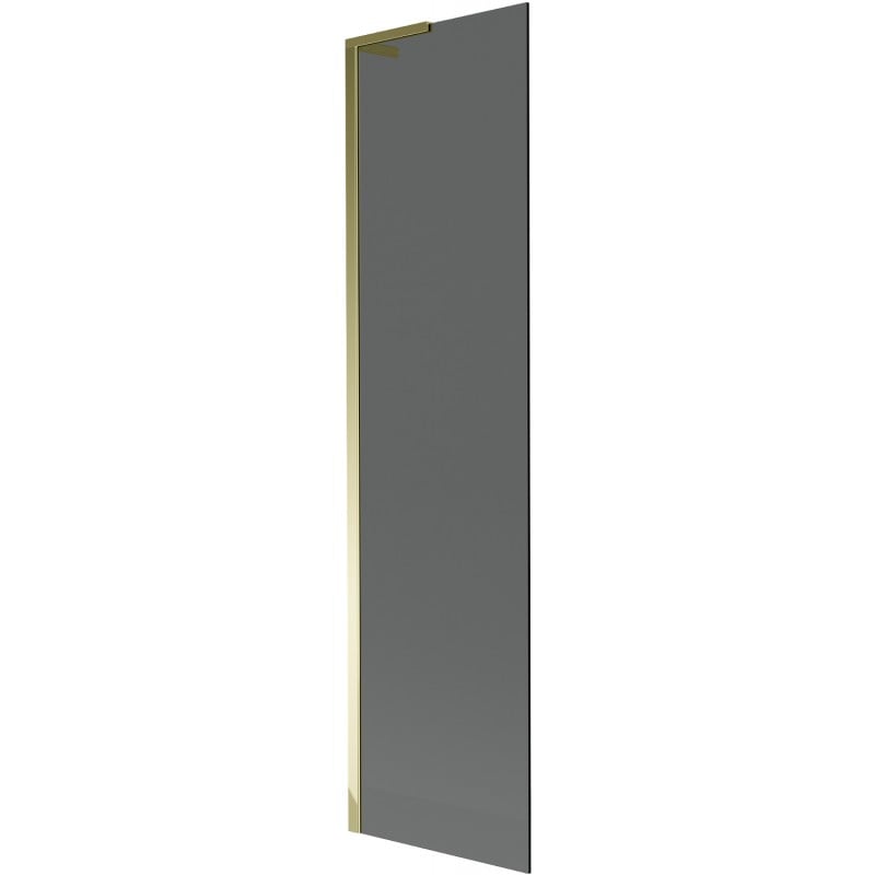 Mexen Next L Badewannenwand 1-flügelig 50 x 150 cm, Graphit, Gold - 895-050-000-03-40-50