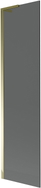 Mexen Next L Badewannenwand 1-flügelig 50 x 150 cm, Graphit, Gold - 895-050-000-03-40-50