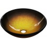 Mexen Mira Glas Aufsatzwaschbecken 42 x 42 cm, dunkles Gold - 24124251