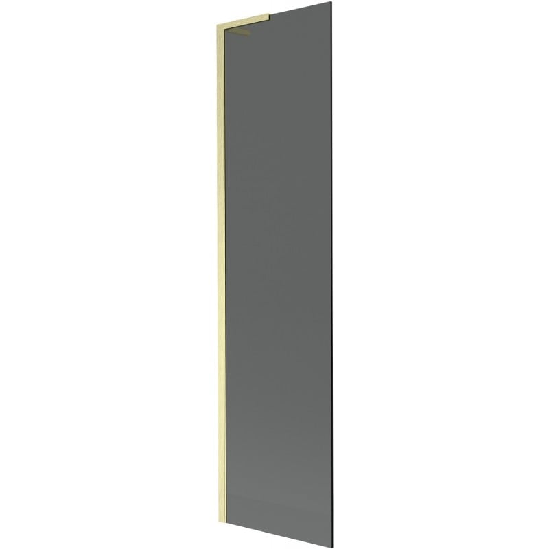 Mexen Next L Badewannenwand 1-flügelig 50 x 150 cm, Grafit, gebürstetes Gold - 895-050-000-03-40-55