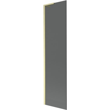 Mexen Next L Badewannenwand 1-flügelig 50 x 150 cm, Grafit, gebürstetes Gold - 895-050-000-03-40-55